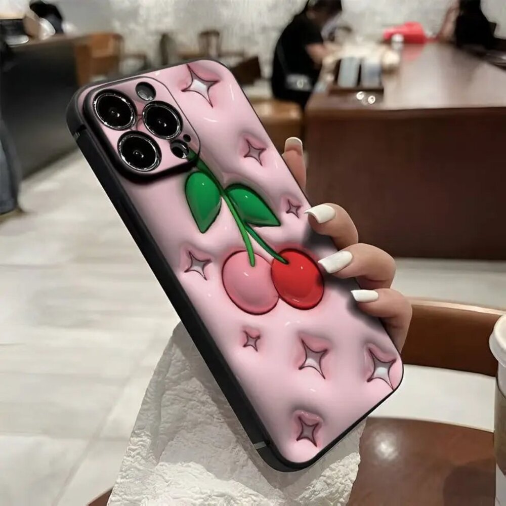 Cherry Phone Case Designed  (New) For iPhone 16  and 16 pro Not 3D - Picture 3 of 4